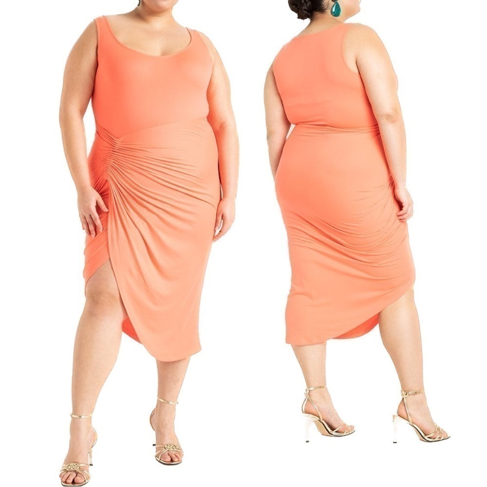 ELOQUII Gathered Skirt Dress Size 26 (Z15)
